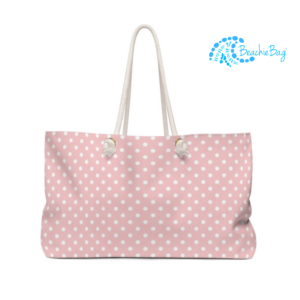 Pink Polka Dot BeachieBag – Beach Bag