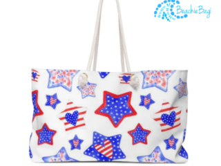 Patriotic red white and blue Beach Bag – BeachieBag